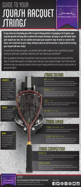 Guide to squash racquet strings