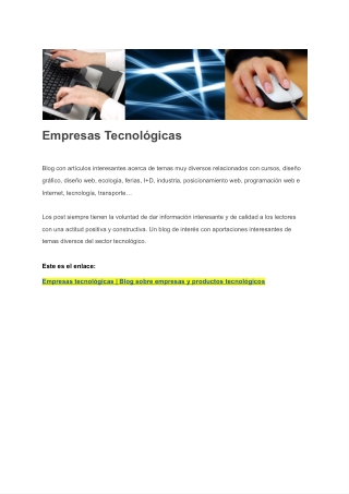 Empresas Tecnológicas