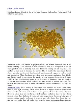 Petroleum Resins 29