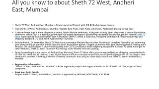 All you know to about Sheth 72 West