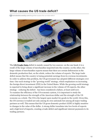 What causes the US trade deficit