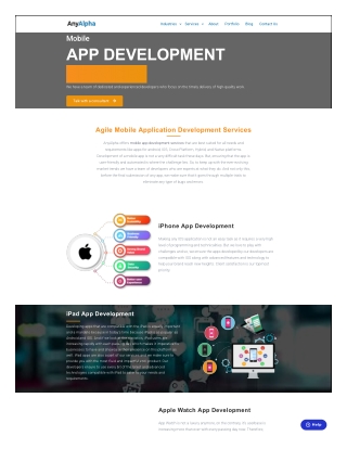 Mobile App Development - www.anyalpha.com