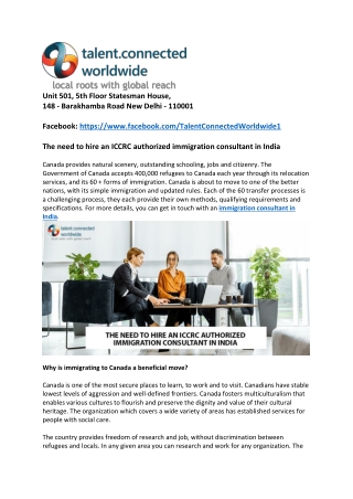 The need to hire an ICCRC authorized immigration consultant in India