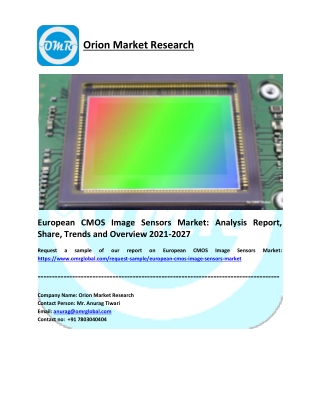 European CMOS Image Sensors Market Share, Trends and Overview 2021-2027