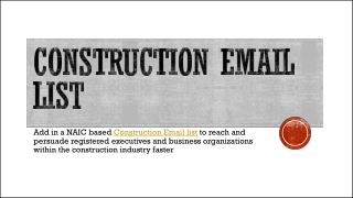 Construction Email List Providers