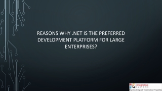 Reasons Why .Net is the Preferred Development Platform for Large Enterprises