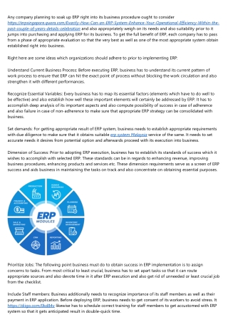 Tips Before ERP Execution In Your Business
