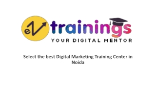 Select the best Digital Marketing Training Center in Noida
