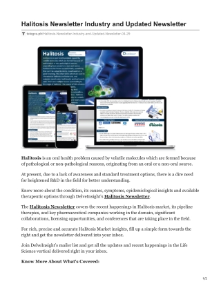 Halitosis Newsletter