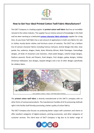 How to Get Your Ideal Printed Cotton Twill Fabric Manufacturer 4