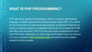 What Is PHP Programming