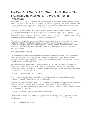what is iui treatment
