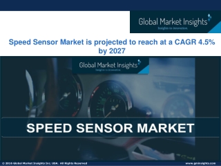 Speed Sensor Market Outlook 2021 - Industry Statistics Analysis by 2027
