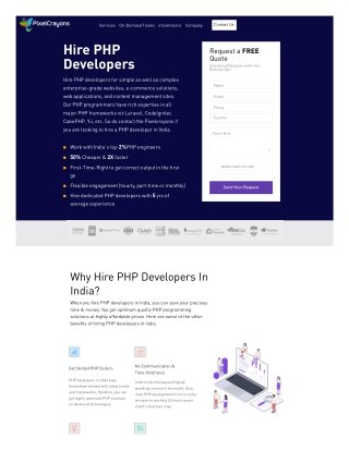 Hire PHP Developers In India | Hire PHP Programmers India