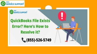 How to fix QuickBooks error file exists