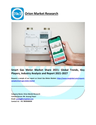 Smart Gas Meter Market Size, Share, Impressive Industry Growth, Report 2027