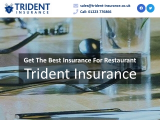 Get The Best Insurance For Restaurant - Trident Insurance