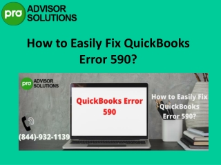 Learn How easily is to Fixing QuickBooks error 590