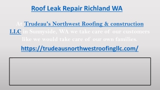 Roof Leak Repair Richland WA