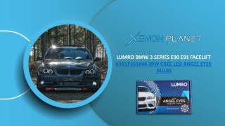 LUMRO BMW 3 Series E90 E91 Facelift 63117161444 20W CREE LED Angel Eyes Bulbs