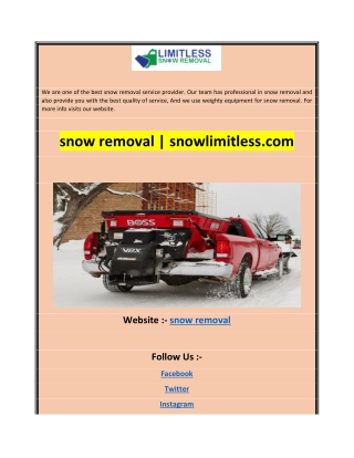 snow removal  snowlimitless