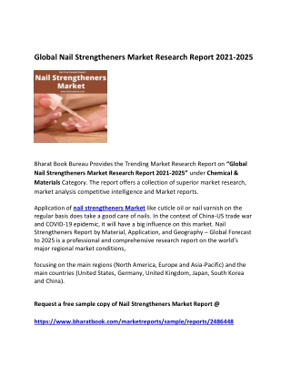 Global Nail Strengtheners Market Forecast 2021-2025