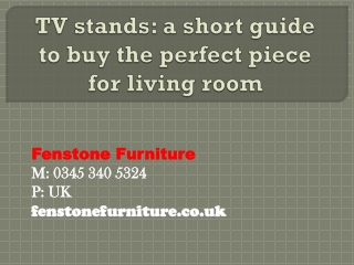 TV stands: A short guide to buy the perfect piece for living room