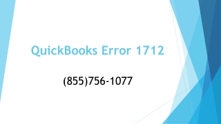 QuickBooks Error 1712