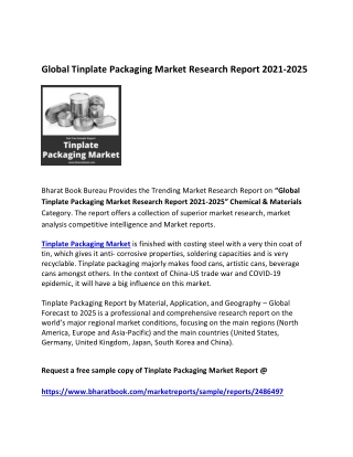 Global Tinplate Packaging Market Forecast 2021-2025