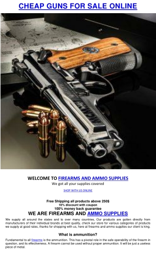 CHEAP GUNS FOR SALE ONLINE