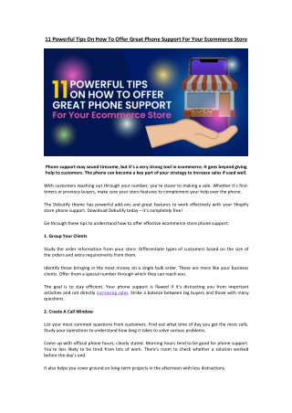 11 Powerful Tips On How To Offer Great Phone Support For Your Ecommerce Store