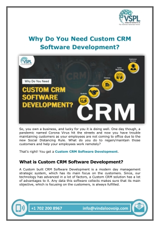 Why Do You Need Custom CRM Software Development?