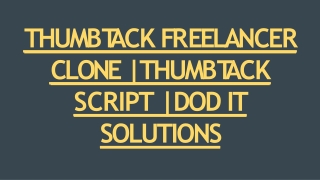 Readymade Thumbtack  Clone Script - DOD IT Solutions