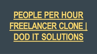 Readymade People Per Hour Clone Script - DOD IT SOLUTIONS