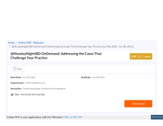 @MondayNightIBD OnDemand- Addressing the Cases That Challenge Your Practice