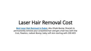 Laser Hair Removal Cost