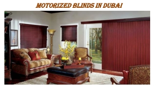 Motorized Blinds in Dubai