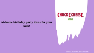 At-home birthday party ideas for your kids!