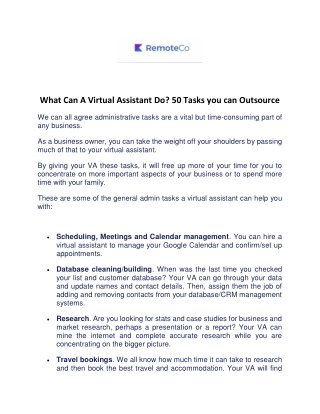 virtual assistant services