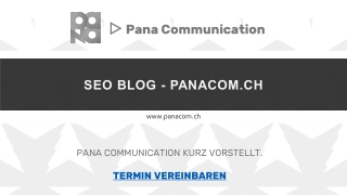 SEO Blog - Panacom.ch