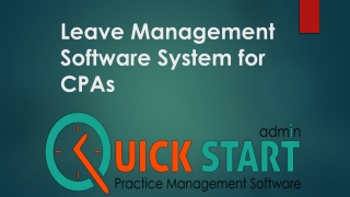 Leave Management Software System for CPAs