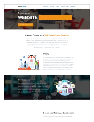 ecommerce Website Development - www.anyalpha.com