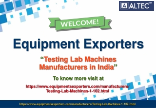 Testing Lab Machines Manufacturers