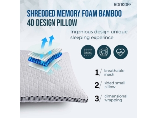 The Queen Size Bamboo Cooling Pillow (RANKOFF) Neck and Shoulder Support
