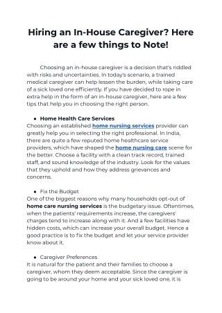 Hiring an In-House Caregiver_ Here are a few things to Note!