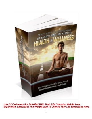 Everything Related to Health and Wellness