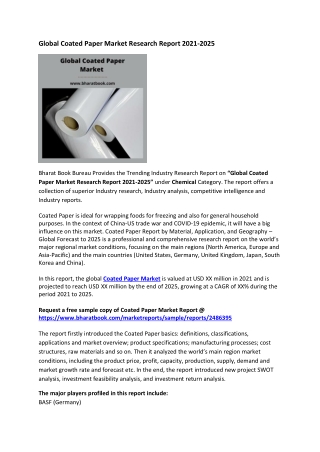 Global Coated Paper Market Research Report 2021-2025