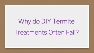 Why do DIY Termite Treatments Often Fail