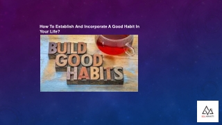 Build good habits ppt