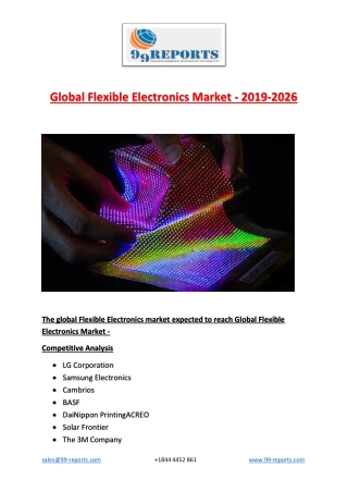 The global Flexible Electronics market - 2019 – 2026